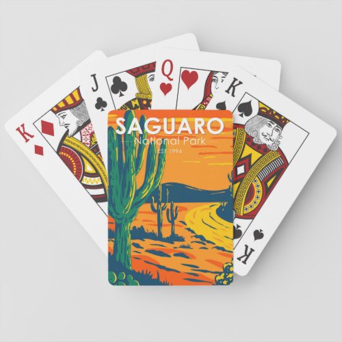 Saguaro National Park Arizona Vintage Poker Cards