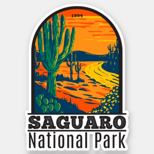 Saguaro National Park Arizona Vintage Sticker
