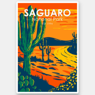 Saguaro National Park Arizona Vintage Sticker