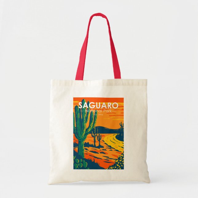 Saguaro National Park Arizona Vintage  Tote Bag (Front)