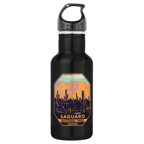 Saguaro National Park Arizona Wasson Peak Vintage Stainless Steel Water Bottle