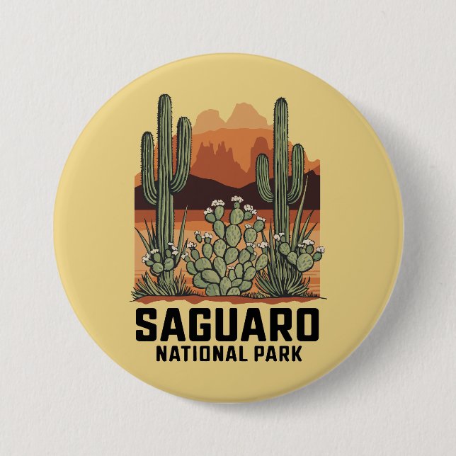 Saguaro National Park Cactus Button (Front)
