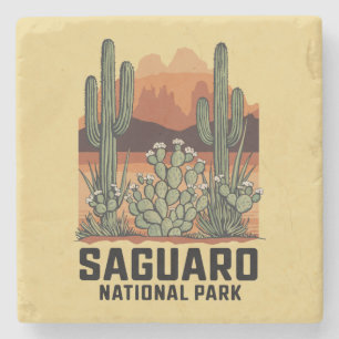 Saguaro National Park Cactus Stone Coaster
