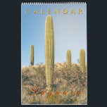 Saguaro National Park Flora Landscapes Calendar<br><div class="desc">A twelve-months calendar features beautiful images of the landscapes and flora of Saguaro National Park and Sonoran Desert in Arizona. Each page showcases the iconic saguaro cacti and plants,  and the beautiful scenic landscape of the American Southwest.</div>