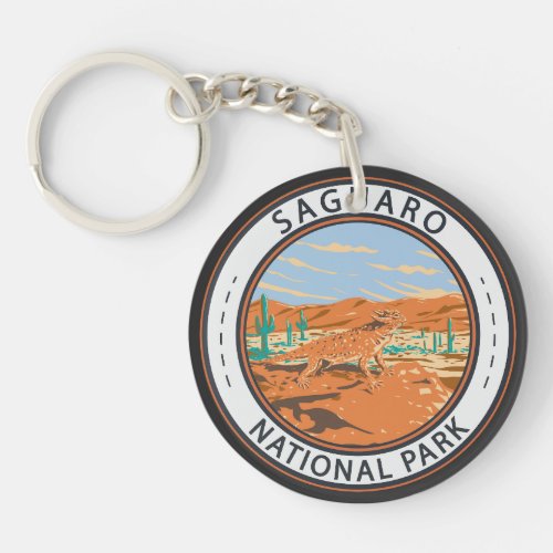 Saguaro National Park Horned Lizard Circle Keychain