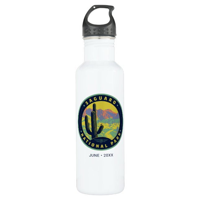 Saguaro National Park Stainless Steel Water Bottle (Front)