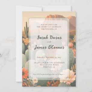 Saguaro & Sage Desert Botanical Wedding Invitation