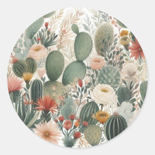 Saguaro & Sage Envelope Seal Sticker
