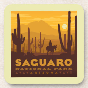 Saguaro Square National Park Arizona Beverage Coaster