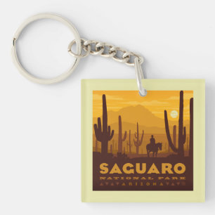 Saguaro Square National Park   Arizona Keychain