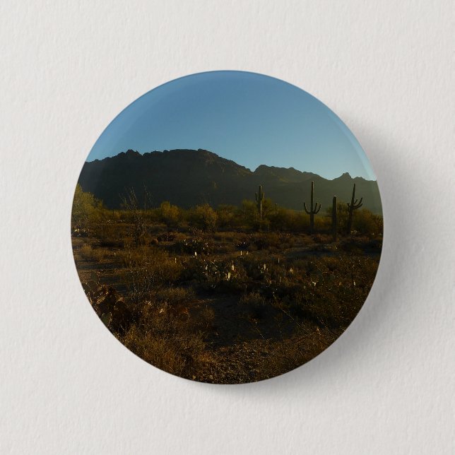 Saguaro Sunrise at Saguaro National Park Button (Front)