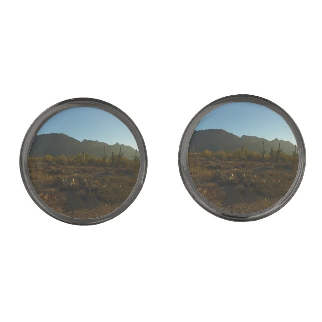 Saguaro Sunrise at Saguaro National Park Cufflinks (Front)