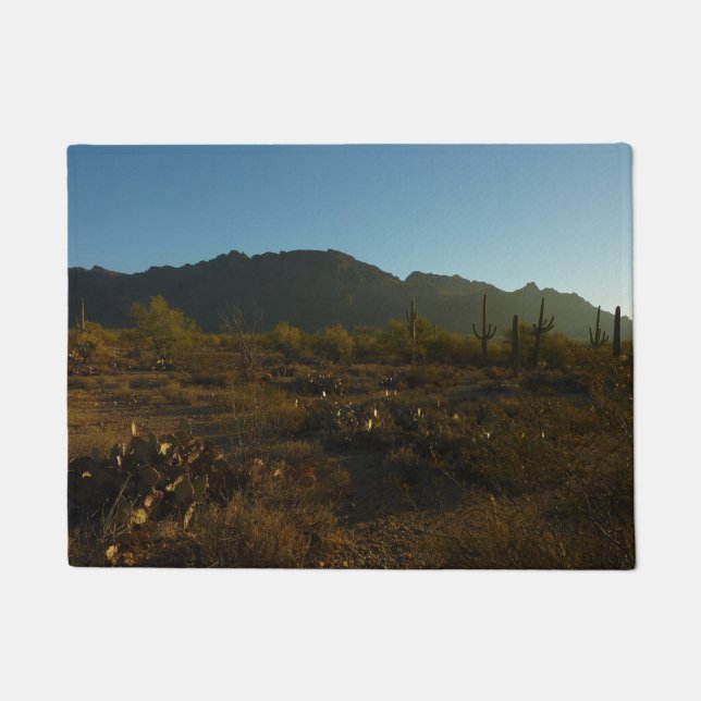Saguaro Sunrise at Saguaro National Park Doormat (Front)