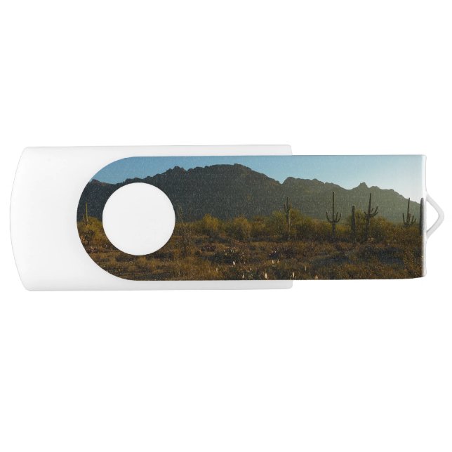 Saguaro Sunrise at Saguaro National Park Flash Drive (Front)