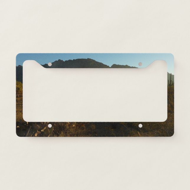 Saguaro Sunrise at Saguaro National Park License Plate Frame (Front)