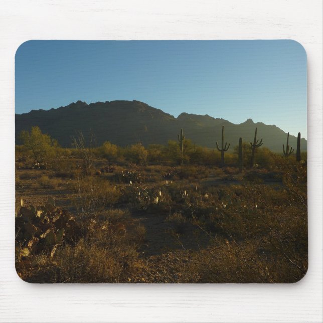 Saguaro Sunrise at Saguaro National Park Mouse Pad (Front)
