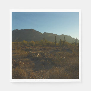 Saguaro Sunrise at Saguaro National Park Napkins