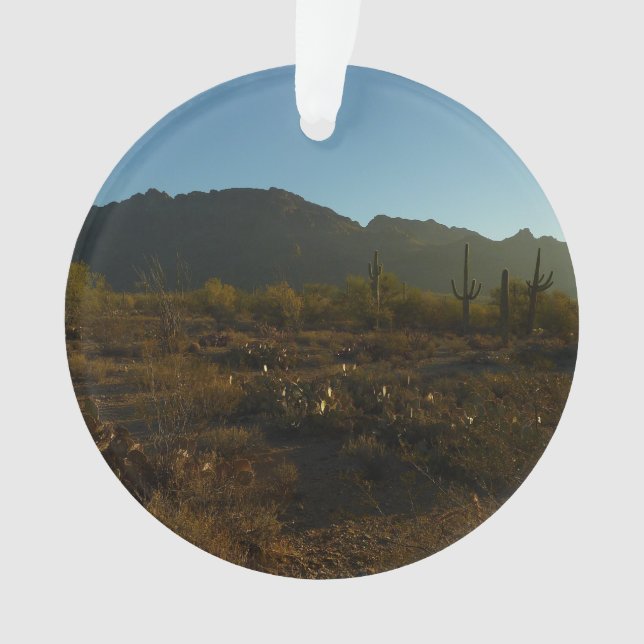 Saguaro Sunrise at Saguaro National Park Ornament (Front)