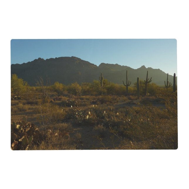 Saguaro Sunrise at Saguaro National Park Placemat (Front)