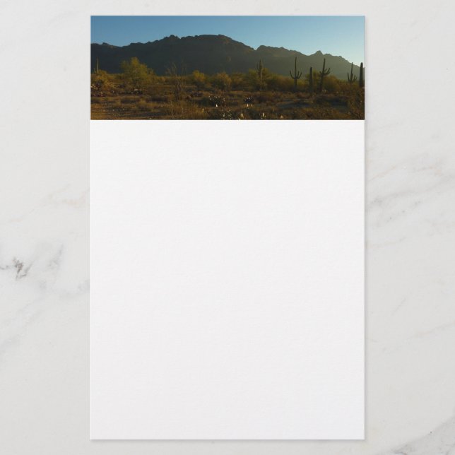 Saguaro Sunrise at Saguaro National Park Stationery (Front)