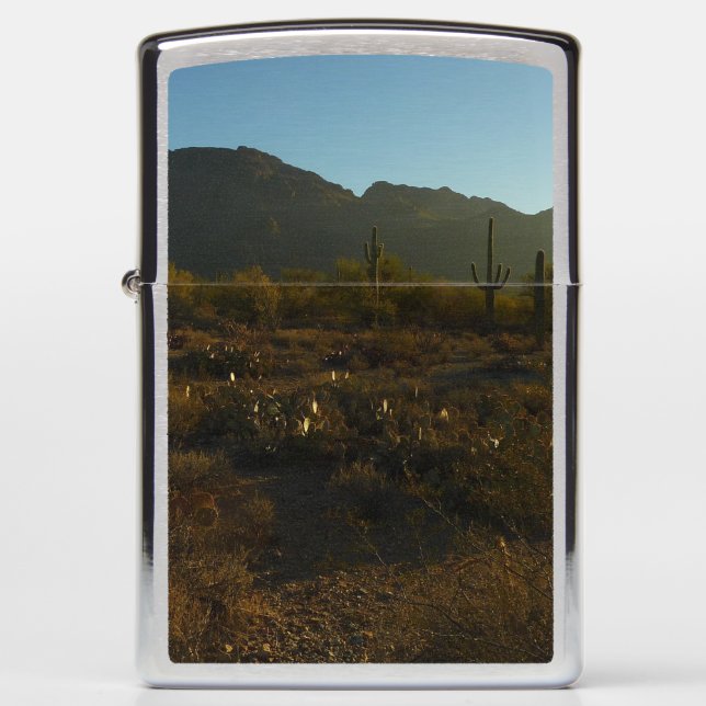 Saguaro Sunrise at Saguaro National Park Zippo Lighter (Front)