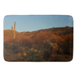 Saguaro Sunset I Arizona Desert Landscape Bath Mat