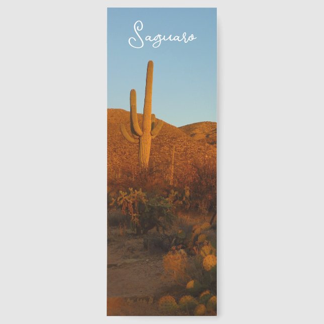 Saguaro Sunset I Arizona Desert Landscape Bookmarks (Front)
