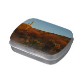 Saguaro Sunset I Arizona Desert Landscape Candy Tin (Side)