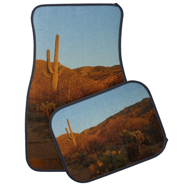 Saguaro Sunset I Arizona Desert Landscape Car Floor Mat (Set)