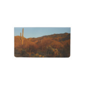 Saguaro Sunset I Arizona Desert Landscape Checkbook Cover (Front)