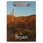 Saguaro Sunset I Arizona Desert Landscape Clipboard
