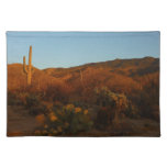 Saguaro Sunset I Arizona Desert Landscape Cloth Placemat