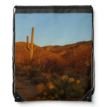 Saguaro Sunset I Arizona Desert Landscape Drawstring Bag