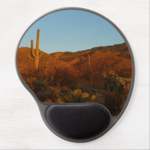 Saguaro Sunset I Arizona Desert Landscape Gel Mouse Pad