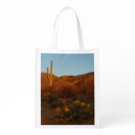 Saguaro Sunset I Arizona Desert Landscape Grocery Bag