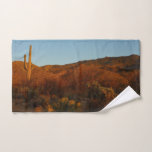 Saguaro Sunset I Arizona Desert Landscape Hand Towel