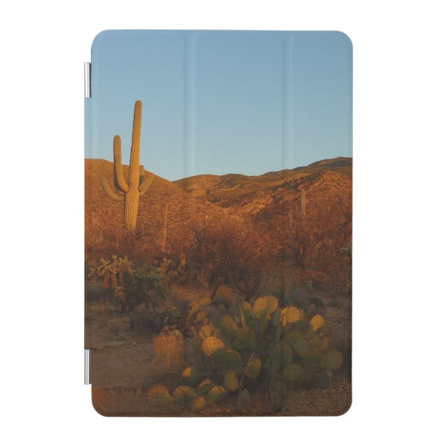 Saguaro Sunset I Arizona Desert Landscape iPad Mini Cover (Front)
