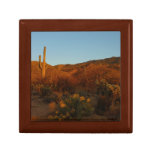 Saguaro Sunset I Arizona Desert Landscape Jewelry Box