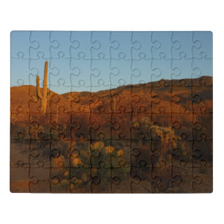 Saguaro Sunset I Arizona Desert Landscape Jigsaw Puzzle