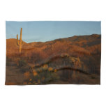 Saguaro Sunset I Arizona Desert Landscape Kitchen Towel