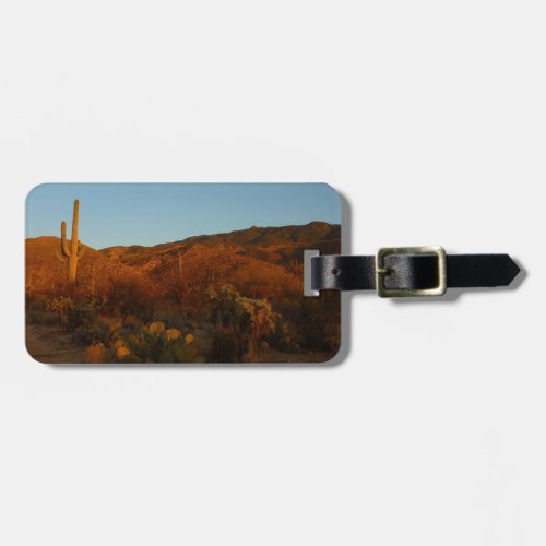 Saguaro Sunset I Arizona Desert Landscape Luggage Tag