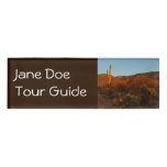 Saguaro Sunset I Arizona Desert Landscape Name Tag