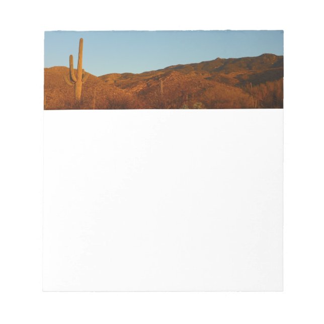 Saguaro Sunset I Arizona Desert Landscape Notepad (Front)