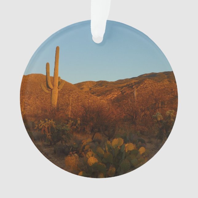 Saguaro Sunset I Arizona Desert Landscape Ornament (Front)
