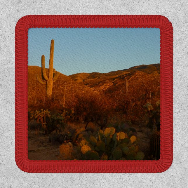 Saguaro Sunset I Arizona Desert Landscape Patch (Front)