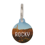 Saguaro Sunset I Arizona Desert Landscape Pet ID Tag