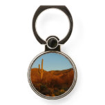 Saguaro Sunset I Arizona Desert Landscape Phone Ring Stand