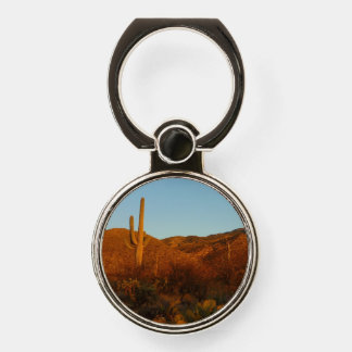 Saguaro Sunset I Arizona Desert Landscape Phone Ring Stand