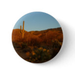 Saguaro Sunset I Arizona Desert Landscape Pinback Button