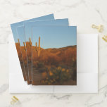 Saguaro Sunset I Arizona Desert Landscape Pocket Folder